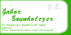 gabor baumholczer business card